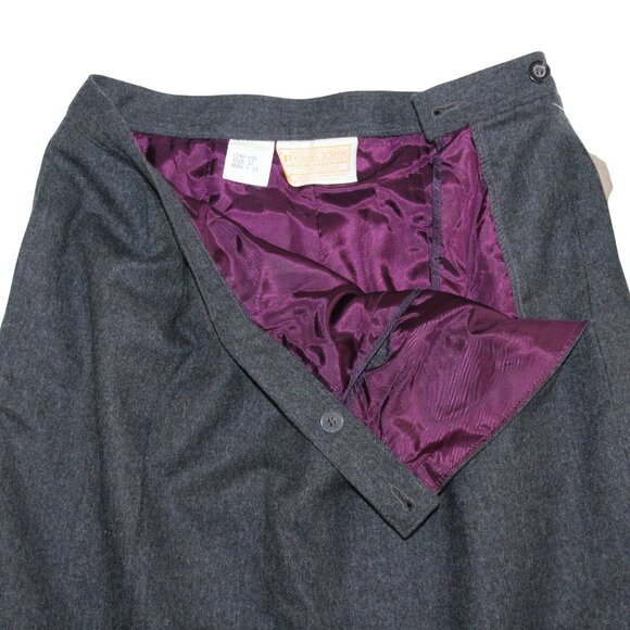 NWT Pendleton Womens Size 12 Modest A-Line Skirt Gray 100% Wool Everyday Wear - Picture 4 of 11